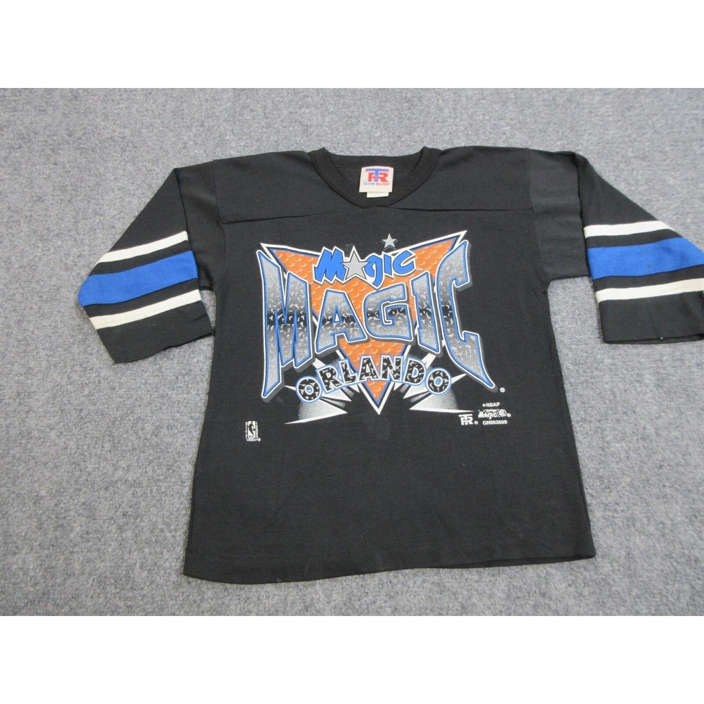 VINTAGE Orlando Magic‎ Shirt Boys Large Black Logo NBA Basketball